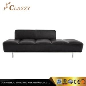 Durable Apartment Sofa in Metal Base Leather Cover Sofa