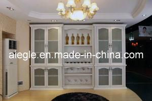 White Living Room Furniture Wine Cabinet with Glass Door (JG02)