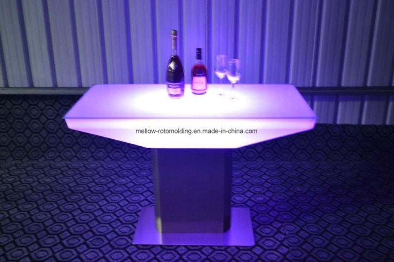 Square LED Plastic Glowing Tea Table