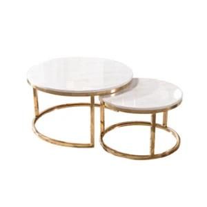 Factory Direct Sale Modern Coffee Table, Gold Stainless Steel Leg Coffee Table, Glass Top Coffee Table