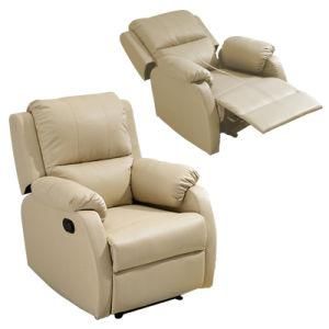 European Style 360 Degree Rotating and Shaking Function Metal Alloy Chassis Sofa Recliner with Genuine Leather