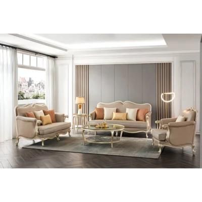 Modern Luxury Wooden Home Couch Set Sectional Settee Double Leather Sofa Living Room Furniture