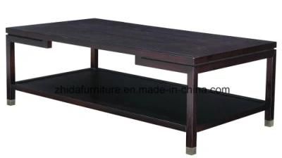 Oriental Antique Solid Wood Square Black Coffee Table