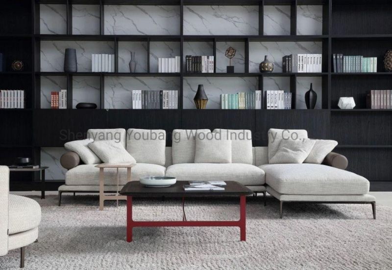 Hot Sale Fabric Sofa Nordic Living Room Modern Couch Light Luxury Leather Sponge Sofa