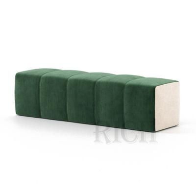 Living Room Modern Gray Bedside Ottoman Bench Seat Bed End Stool