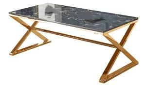 Occasional Contemporary Chrome Finish Glass Coffee Table Tea Table Console Table
