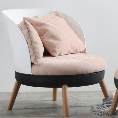 Leisure Plastic Frame Relaxing Sofa Velvet Accent Living Room Chair
