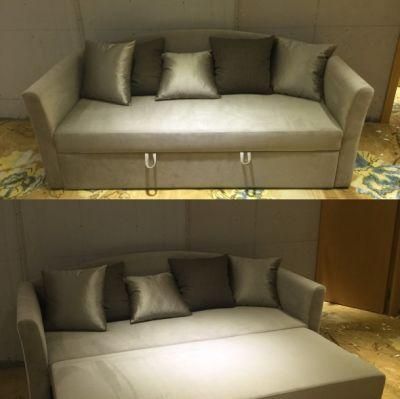 Modern Simple Fabric Sofa Bed for Hotel Living Room (GLSSS-0001)