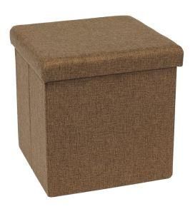 Knobby Modern Linen Fabric Folding Storage Ottoman Stool