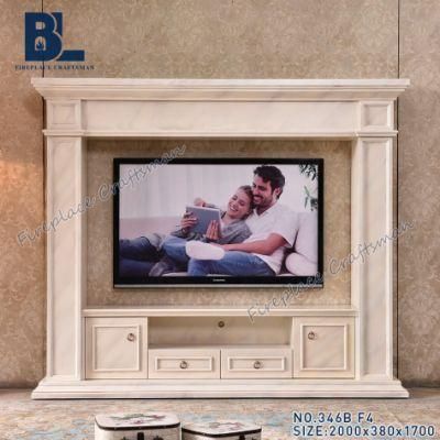 Ce Approved Modern MDF Fireplace TV Stand Hotel Furniture (346B)