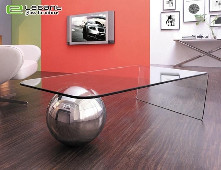 Nesting Glass Coffee Table in Clear Color