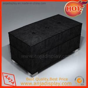 Trade Show Exhibition Black Long Wooden Stool for Shop