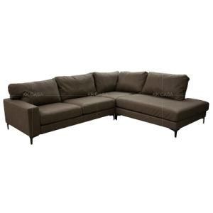 Kkcasa European Living Room Sofa Style L Shape Pure Leather Sofa for Home