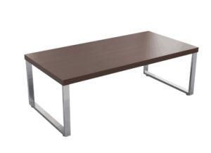 Hot Sales Living Room Wooden Coffee Tables with Steel Legs