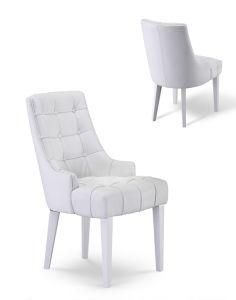 Modern Furniture White Lounge PVC Leisure Chair with Handrails