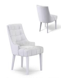 Modern Furniture White Lounge PVC Leisure Chair with Handrails