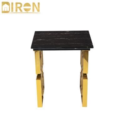 Manufacturer Customized White Black Marble Side Table End Table for Home Decor