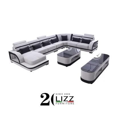 European Modern Mobler Living Room Furniture Set Velvet Fabric Lounge Sectional Corner Sofa