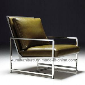 Modern Simple Design Leisure Chair with Stainless Steel
