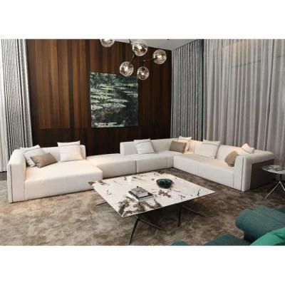 Home Furniture Modern Design Sectional L Shape Fabric Sofa Set