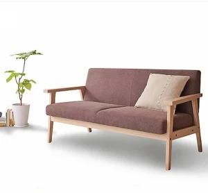 Super Quality Modern Leisure Sofa with Wooden Armrest (WD-9601-2)