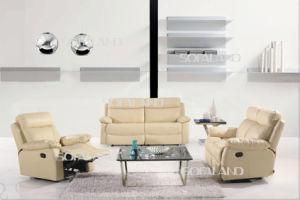 High Back Recliner Sofa Set with Italian Leather