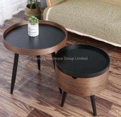 Italian Minimalism Design Round Coffee Table Tea Side Table