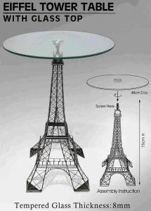 Eiffel Tower Glass Table