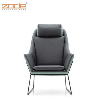 Zode Nordic Modern Home/Living Room/Office Single Chair Wooden Base Fabric Leisure Lounge Chaise Chair Relex Rocking Chair