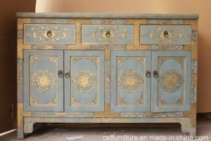 Home Hotel Villa Hand Painted Antique Wood Furniture Cabinet