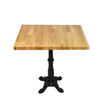 Solid Oak Butcher Block Coffee Table with Roman Style Base 24X30inch