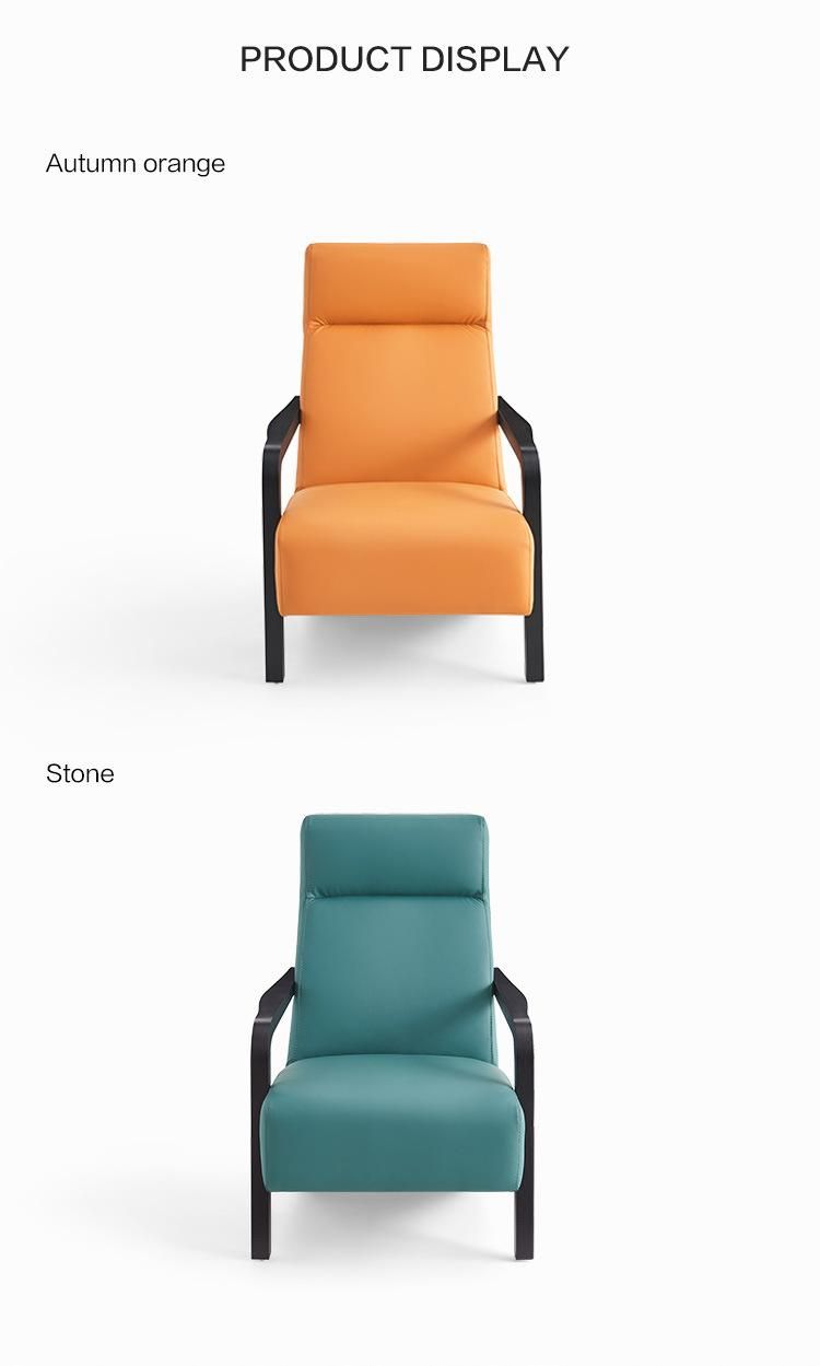 Linsy Modern Simple Lazy Leisure Sofa Chair Living Room Wooden Leg Sofa Chair Tdy40