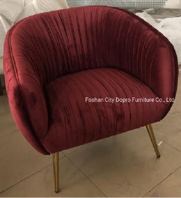 Home Furniture Velvet Leisure Sofa Arm Chair Modern Living Room