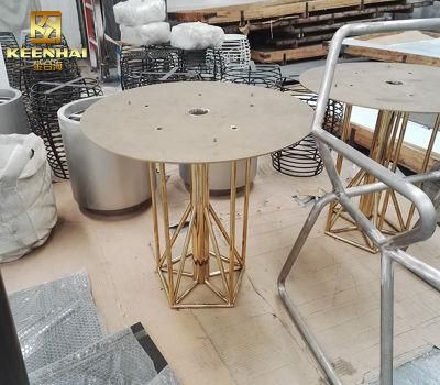 Hotel Stainless Steel Bronze Finish Coffee Table (KH-SS-F-1)