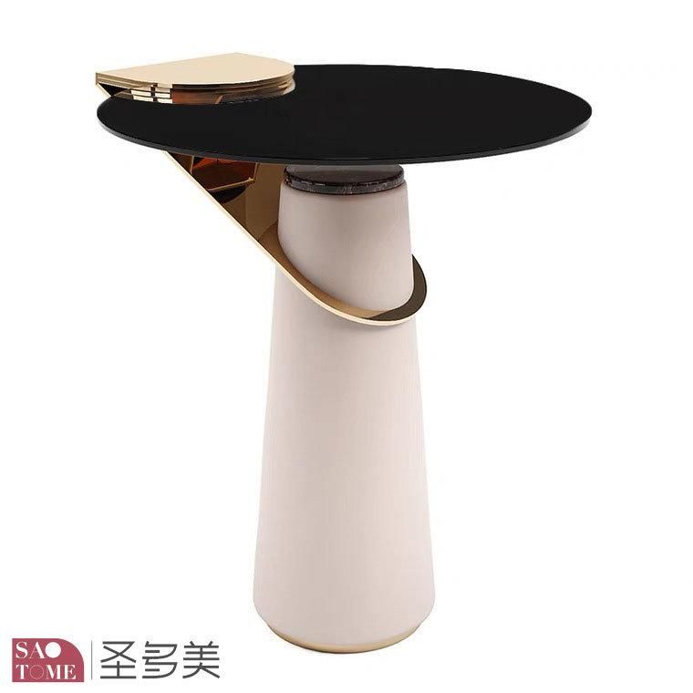 New Style Home Furniture Living Room Coffee Table Side Table Bedroom Table Melamine Laminated Metal PU Leather Glass Tea Table