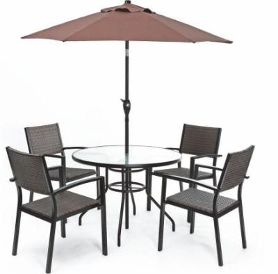 Rattan Outdoor Garden Dining Furniture Table Set