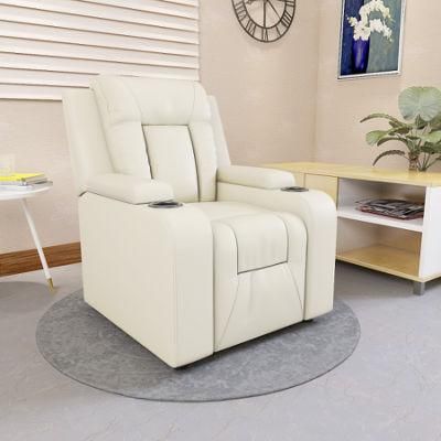 Living Room Home Furniture Luxury PU Leather Pushback Recliner Chair with Cupholders