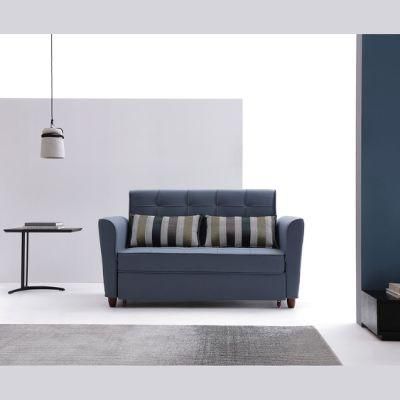 Modern Simple Leisure Living Room Furniture Solid Wood Frame Modern Fabric Folding Sofa Beds