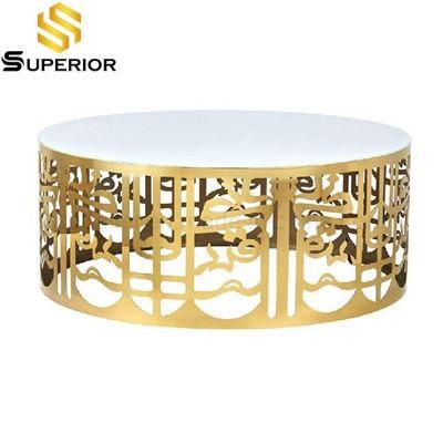 2020 Home Modern Stainless Steel Danish Marble Coffee Table