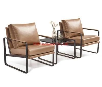 Fashion Style Stainless Steel Arm Chair Office Leather Chair