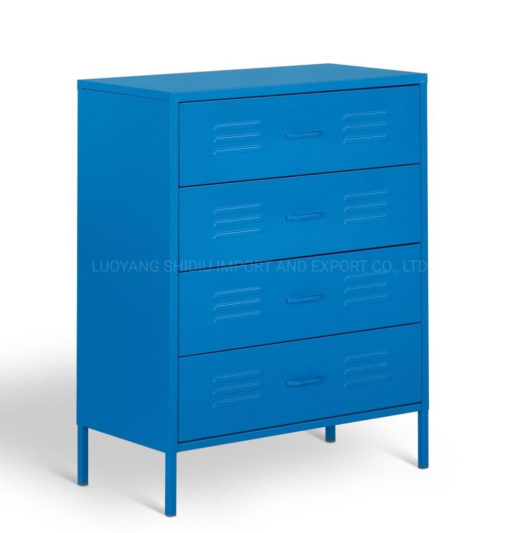 Metal Kd 4 Drawer Storage Cabinets for Home Use Bed/Living Room