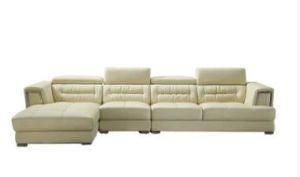 The Shape of L and Modern Design Leather Couch with Flexible Pillow