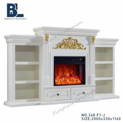 Luxery Electric Fireplace Wall Mounted Fireplace TV Stand with Heater