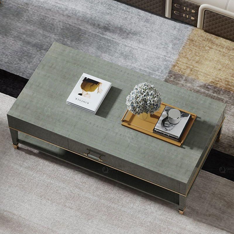 Creative Light Green Color Drawer Cabinet Coffee Table