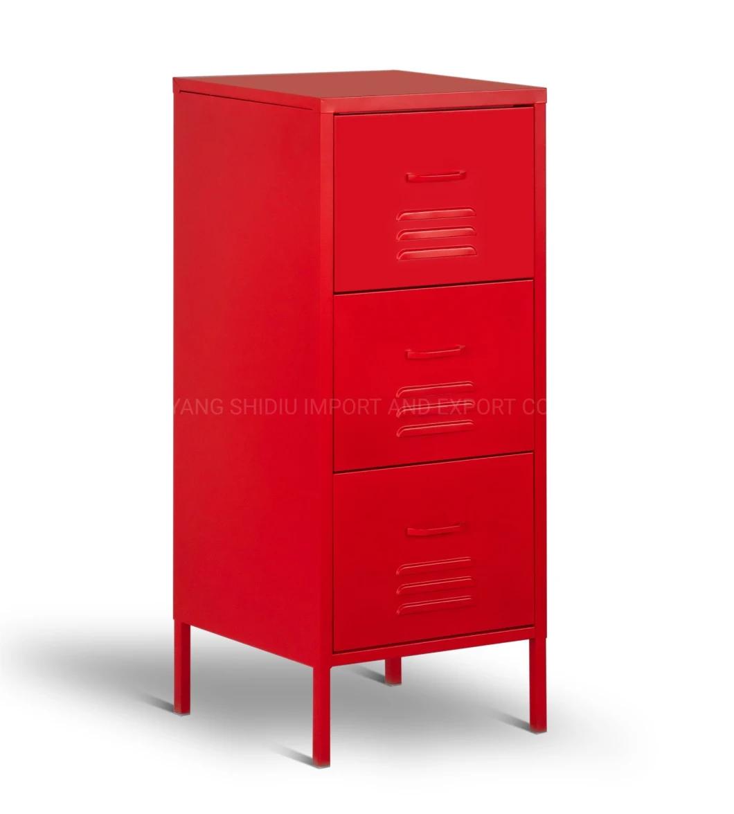 Metal Decorative Cabinets with 3 Drawers for Home Use in Living Room