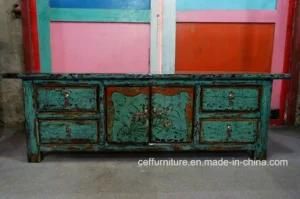 Furniture Tradiptional Solid Wood Hand Painted Antique TV Stand