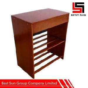Wooden Storage Cabinet 3-Tier, Wood Side Cabinet Design