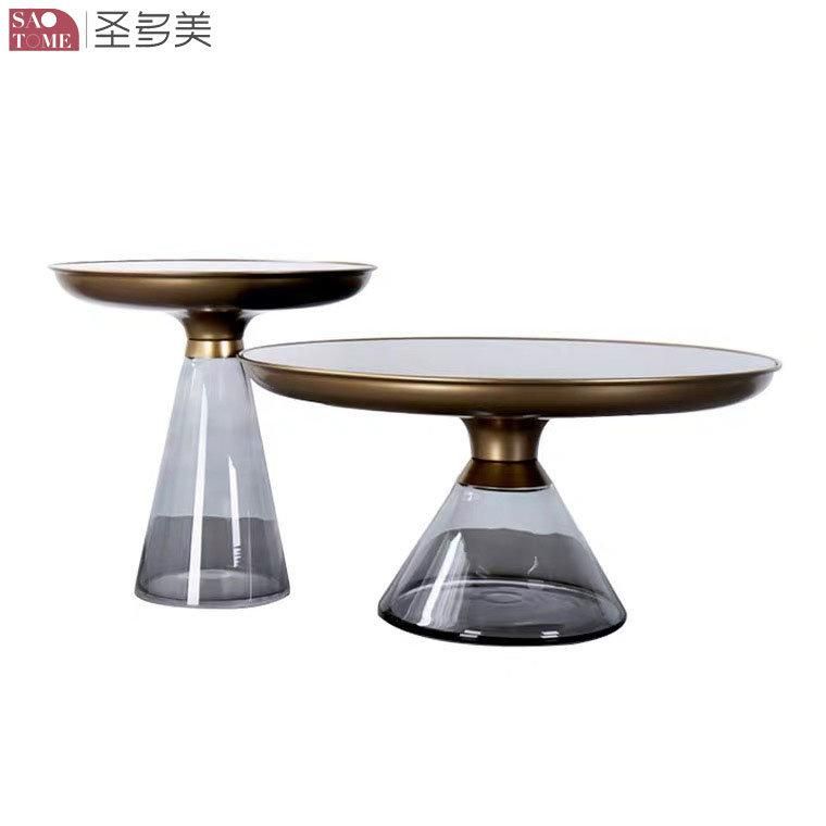 New Promotion Two Round Table Set Metal Coffee Table