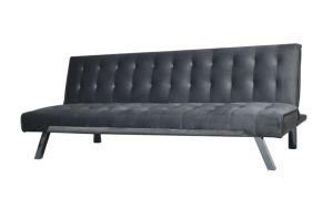 Simple Living Room Adjustable Fabric Sofa Bed Metal Legs (LS-S23)