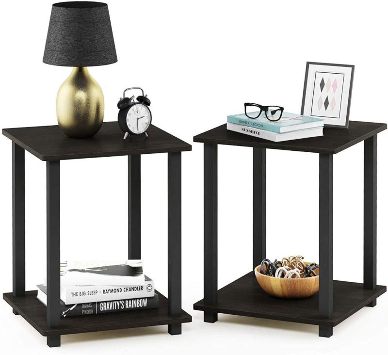 2021new Arrivals Black Espresso Furinno Simplistic End Table